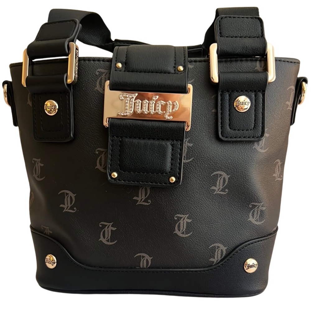 Brand New Juicy Couture Black Tote with Gold Details